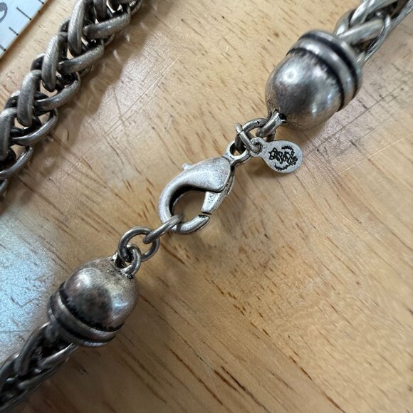 Premier Designs Oxidized Silver-Tone Wheat Chain Necklace 20 Inch With Lobster C - Picture 7 of 8